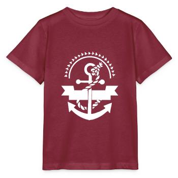 Anker Nautik Seefahrer Pier Meer maritim - Stanley/Stella Kinder T-Shirt MINI CREATOR  - Burgunderrot - Vorne - Kain (125cm)
