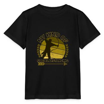 Bogenschießen Armbrust soziale Entsungsspaß lustig - Stanley/Stella Kinder T-Shirt MINI CREATOR  - Schwarz - Vorne - Mikhail (115cm)