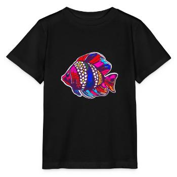 Poisson coloré cadeau coloré - T-shirt bio MINI CREATOR Stanley/Stella Enfant - noir - Devant - Mikhail (115cm)
