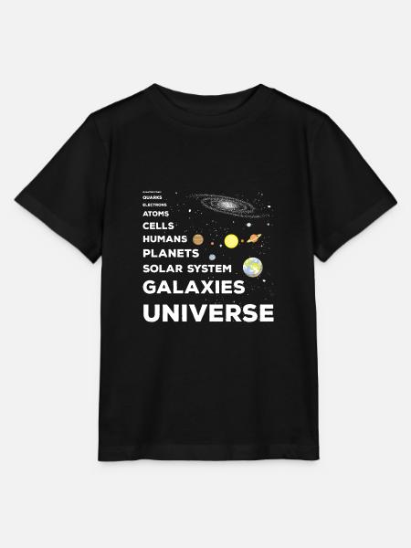 Físico del universo - Stanley/Stella T-shirt MINI CREATOR til børn - sort