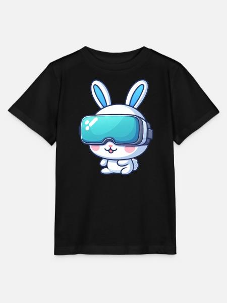 VR-Gaming Hase: Virtuelle Abenteuer - Stanley/Stella Kinder T-Shirt MINI CREATOR - Schwarz