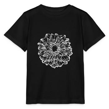 Flower, White, White Flower - Stanley/Stella MINI CREATOR Kids’ T-Shirt - black - Front - Mikhail (115cm)