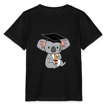 Koala mit Diplom - Stanley/Stella Kinder T-Shirt MINI CREATOR  - Schwarz - Vorne - Mikhail (115cm)