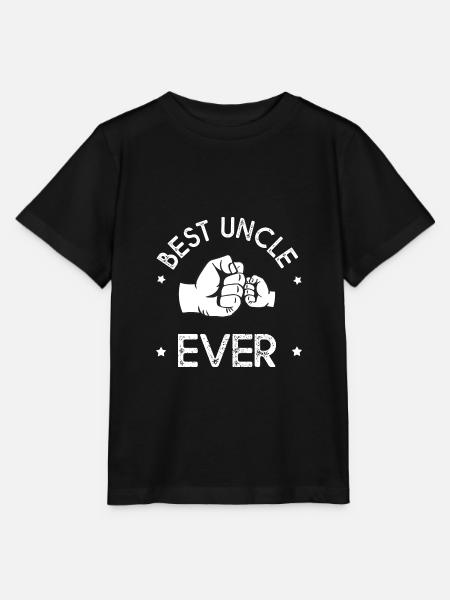 Cadeau tonton best uncle ever - Stanley/Stella T-shirt MINI CREATOR til børn - sort