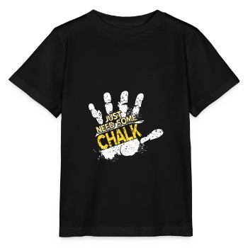 Ich brauche nur etwas Kreide Bouldern Klettern - Stanley/Stella Kinder T-Shirt MINI CREATOR  - Schwarz - Vorne - Mikhail (115cm)