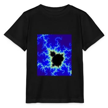 Fraktal-Apfelmännchen-Blau - Stanley/Stella Kinder T-Shirt MINI CREATOR  - Schwarz - Vorne - Mikhail (115cm)