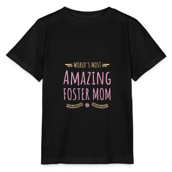 La maman adoptive la plus incroyable au monde - T-shirt bio MINI CREATOR Stanley/Stella Enfant - noir - Devant - Mikhail (115cm)