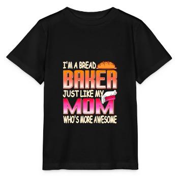 Je suis boulanger, tout comme ma mère - T-shirt bio MINI CREATOR Stanley/Stella Enfant - noir - Devant - Mikhail (115cm)