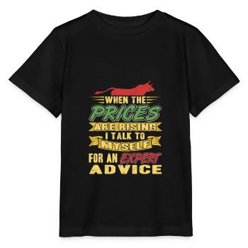 Wenn die Preise steigen frage ich mich selbst nach - Stanley/Stella Kinder T-Shirt MINI CREATOR  - Schwarz - Vorne - Mikhail (115cm)