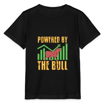 Angetrieben durch den Bullen Bullenmarkt - Stanley/Stella Kinder T-Shirt MINI CREATOR  - Schwarz - Vorne - Mikhail (115cm)