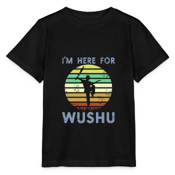 Je suis ici à cause du Wushu - T-shirt bio MINI CREATOR Stanley/Stella Enfant - noir - Devant - Mikhail (115cm)