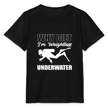 Cadeau de nageur sous-marin en apesanteur - T-shirt bio MINI CREATOR Stanley/Stella Enfant - noir - Devant - Mikhail (115cm)