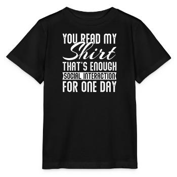 Introverted Sarcasm Introverted Shy - Stanley/Stella MINI CREATOR Kids’ T-Shirt - black - Front - Mikhail (115cm)