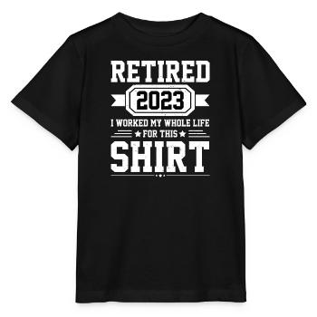 Pension 2023 Pension Retraité Idée Cadeau - T-shirt bio MINI CREATOR Stanley/Stella Enfant - noir - Devant - Mikhail (115cm)