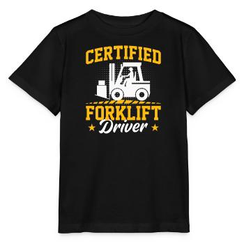Staplerfahrer Gabelstaplerfahrer Gabelstapler Lohn - Stanley/Stella Kinder T-Shirt MINI CREATOR  - Schwarz - Vorne - Mikhail (115cm)