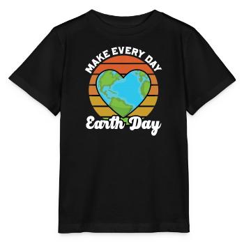 Jour de la Terre Changement Climatique Conservation Conservation Save Planet - T-shirt bio MINI CREATOR Stanley/Stella Enfant - noir - Devant - Mikhail (115cm)