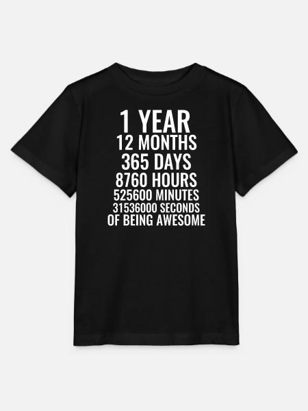 1 Geburtstag Geschenk 1 Jahr Kinder Kindergarten - Stanley/Stella T-shirt MINI CREATOR til børn - sort