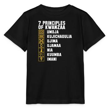 Kwanzaa Culture Roots Holiday Festival - Stanley/Stella MINI CREATOR Kids’ T-Shirt - black - Front - Mikhail (115cm)