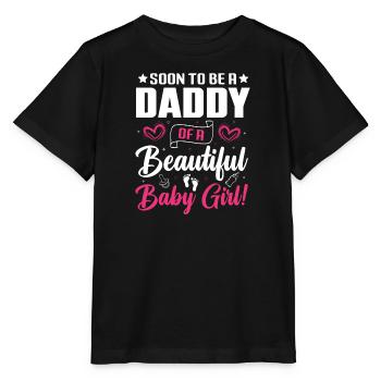 Bébé Papa Enceinte Nouveau-né Père Futur - T-shirt bio MINI CREATOR Stanley/Stella Enfant - noir - Devant - Mikhail (115cm)