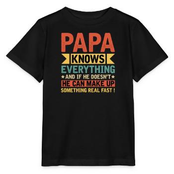 Dad Bad Influence - Cadeau du père - T-shirt bio MINI CREATOR Stanley/Stella Enfant - noir - Devant - Mikhail (115cm)