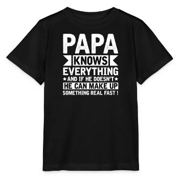 Dad Bad Influence - Cadeau du père - T-shirt bio MINI CREATOR Stanley/Stella Enfant - noir - Devant - Mikhail (115cm)