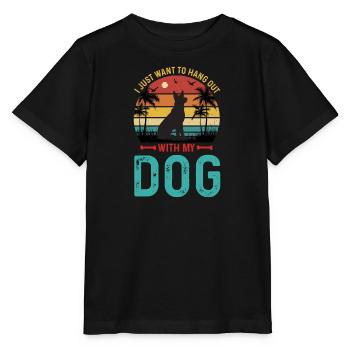 Poil de chien Race de chien Cadeau de propriétaire de chien - T-shirt bio MINI CREATOR Stanley/Stella Enfant - noir - Devant - Mikhail (115cm)