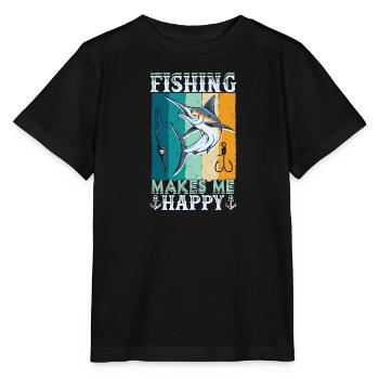 Therapie Angeln See Karpfen Angler Fischer Köder - Stanley/Stella Kinder T-Shirt MINI CREATOR  - Schwarz - Vorne - Mikhail (115cm)