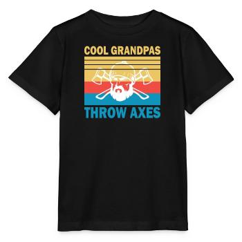Grandpa Axe Throw Axe Throw Target Throw Axe Throw Pension - Stanley/Stella MINI CREATOR Kids’ T-Shirt - black - Front - Mikhail (115cm)