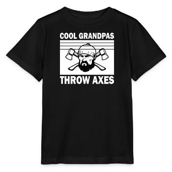 Grandpa Axe Throw Axe Throw Target Throw Axe Throw Pension - Stanley/Stella MINI CREATOR Kids’ T-Shirt - black - Front - Mikhail (115cm)