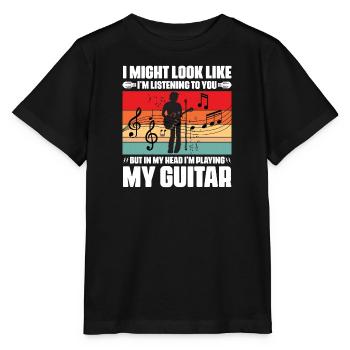 Guitariste Guitariste Guitariste Guitariste Musiciens Musique - T-shirt bio MINI CREATOR Stanley/Stella Enfant - noir - Devant - Mikhail (115cm)