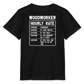 Holz Kettensäge Holzfäller Holzarbeiter Klettern - Stanley/Stella Kinder T-Shirt MINI CREATOR  - Schwarz - Vorne - Mikhail (115cm)