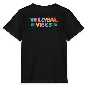 Volleyball Fußball Aufschlag Volleyballspieler - Stanley/Stella Kinder T-Shirt MINI CREATOR  - Schwarz - Vorne - Mikhail (115cm)