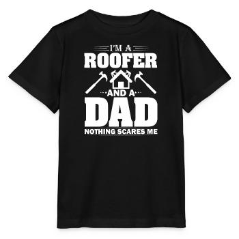 Papa Couvreur Père Toiture Artisanat Toiture Toiture - T-shirt bio MINI CREATOR Stanley/Stella Enfant - noir - Devant - Mikhail (115cm)