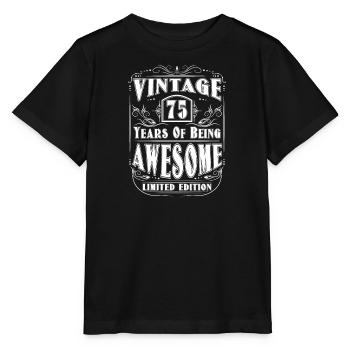 Geburtstag 75 Jahre Geburtstagsfeier Alter Datum - Stanley/Stella Kinder T-Shirt MINI CREATOR  - Schwarz - Vorne - Mikhail (115cm)