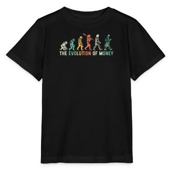 Bitcoin Plan B BTC Satoshi Crypto Hodl Maximaliste - T-shirt bio MINI CREATOR Stanley/Stella Enfant - noir - Devant - Mikhail (115cm)