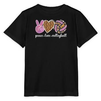 Volleyball Volley Aufschlag Volleyballspieler - Stanley/Stella Kinder T-Shirt MINI CREATOR  - Schwarz - Vorne - Mikhail (115cm)