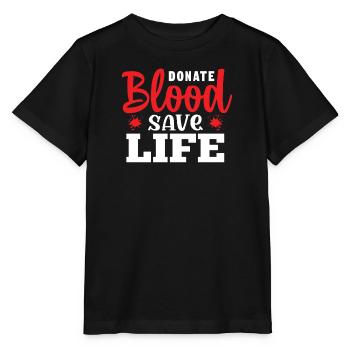Blood donation Blood donors Blood donors - Stanley/Stella MINI CREATOR Kids’ T-Shirt - black - Front - Mikhail (115cm)