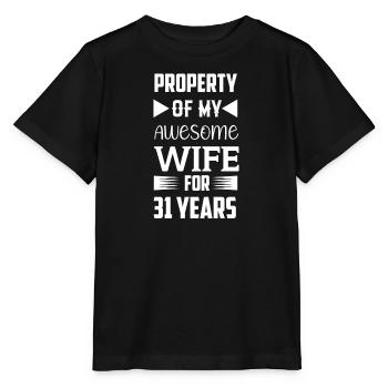 31 years married Linden wedding gift - Stanley/Stella MINI CREATOR Kids’ T-Shirt - black - Front - Mikhail (115cm)