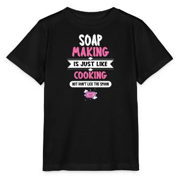Seifenmacher Seife Herstellen Seife Machen - Stanley/Stella Kinder T-Shirt MINI CREATOR  - Schwarz - Vorne - Mikhail (115cm)