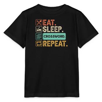 Mots croisés Résoudre Hobby Quiz Lire - T-shirt bio MINI CREATOR Stanley/Stella Enfant - noir - Devant - Mikhail (115cm)