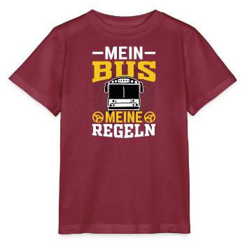 Busfahrer Berufung Beruf Arbeit Geschenk - Stanley/Stella Kinder T-Shirt MINI CREATOR  - Burgunderrot - Vorne - Kain (125cm)