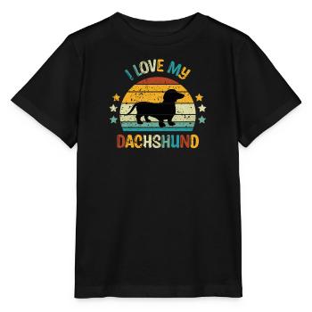Hunderasse Dachshund Hundehalter Geschenk - Stanley/Stella Kinder T-Shirt MINI CREATOR  - Schwarz - Vorne - Mikhail (115cm)