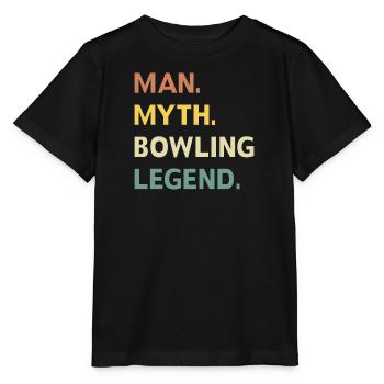 Bowling Cone Spareball Pins Ball Strike - T-shirt bio MINI CREATOR Stanley/Stella Enfant - noir - Devant - Mikhail (115cm)