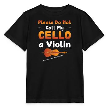 Violoncelle Instrument Orchestre École de musique classique - T-shirt bio MINI CREATOR Stanley/Stella Enfant - noir - Devant - Mikhail (115cm)