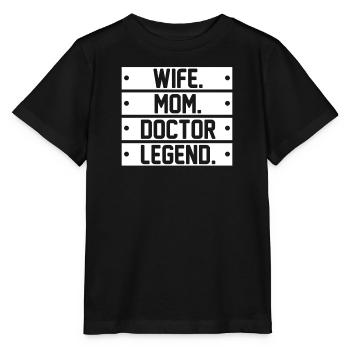 Épouse Mère Docteur Doctorat Plaisir Académique - T-shirt bio MINI CREATOR Stanley/Stella Enfant - noir - Devant - Mikhail (115cm)