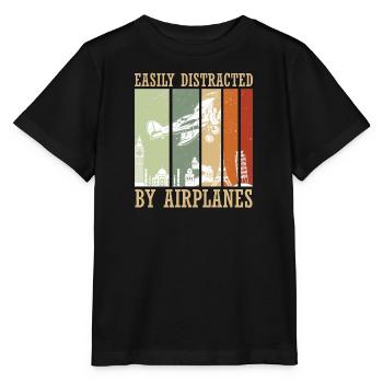 Pilot Flugzeug fliegen Flugsport Geschenkidee - Stanley/Stella Kinder T-Shirt MINI CREATOR  - Schwarz - Vorne - Mikhail (115cm)