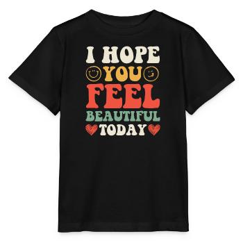 positive thoughts positive life - Stanley/Stella MINI CREATOR Kids’ T-Shirt - black - Front - Mikhail (115cm)