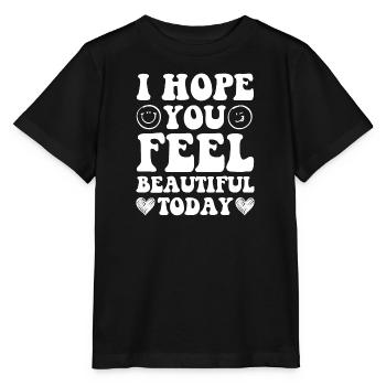 positive thoughts positive life - Stanley/Stella MINI CREATOR Kids’ T-Shirt - black - Front - Mikhail (115cm)