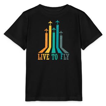 Pilot Flugzeug fliegen Flugsport Geschenkidee - Stanley/Stella Kinder T-Shirt MINI CREATOR  - Schwarz - Vorne - Mikhail (115cm)