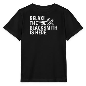 Chemise forgeron Métallurgiste Enclume Cutler - T-shirt bio MINI CREATOR Stanley/Stella Enfant - noir - Devant - Mikhail (115cm)